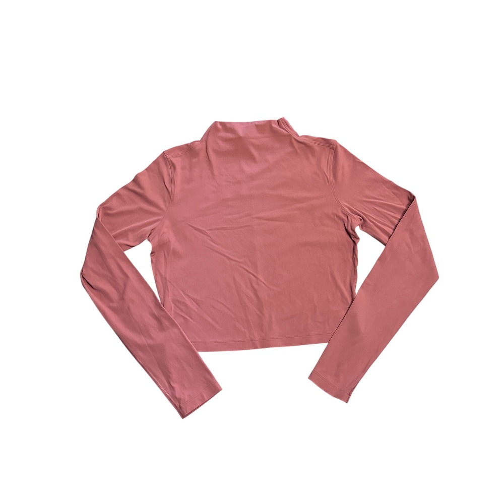 Lululemon All Aligned Mock Neck Long‎ Sleeve Shirt BRIER ROSE Size 8